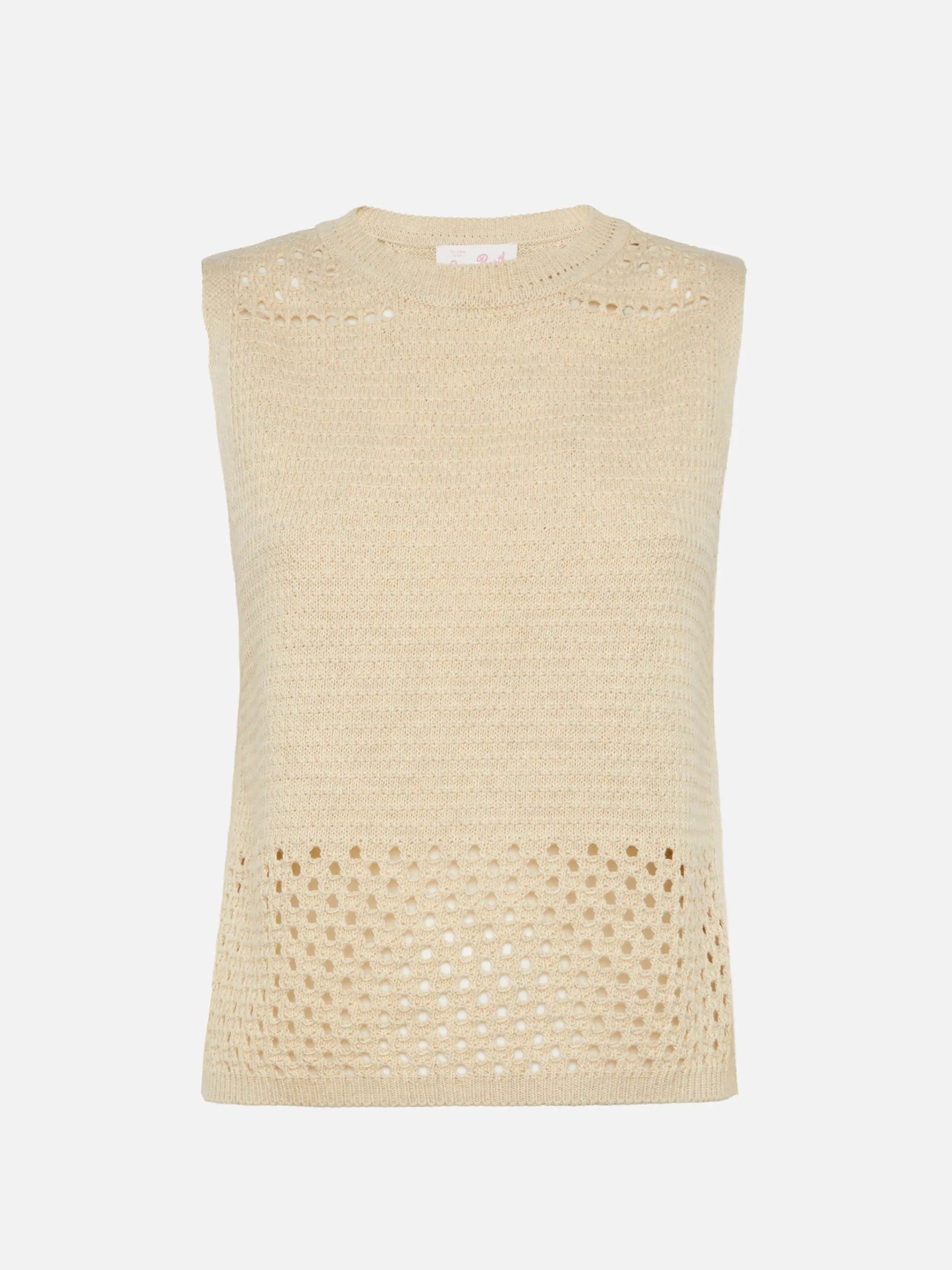 Top crochet beige Aire