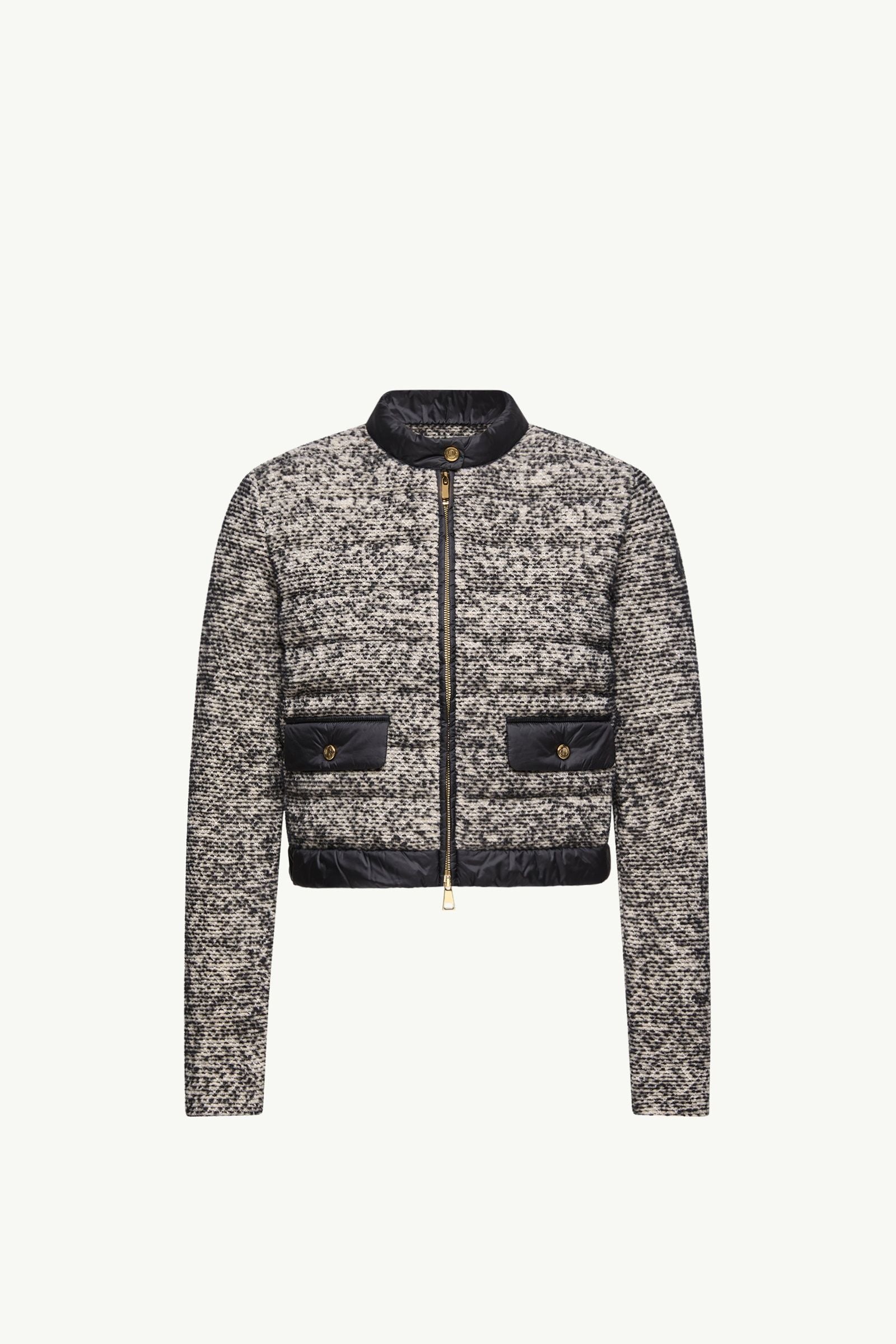 Wool & Alpaca Blend Padded Zip-Up Cardigan Moncler